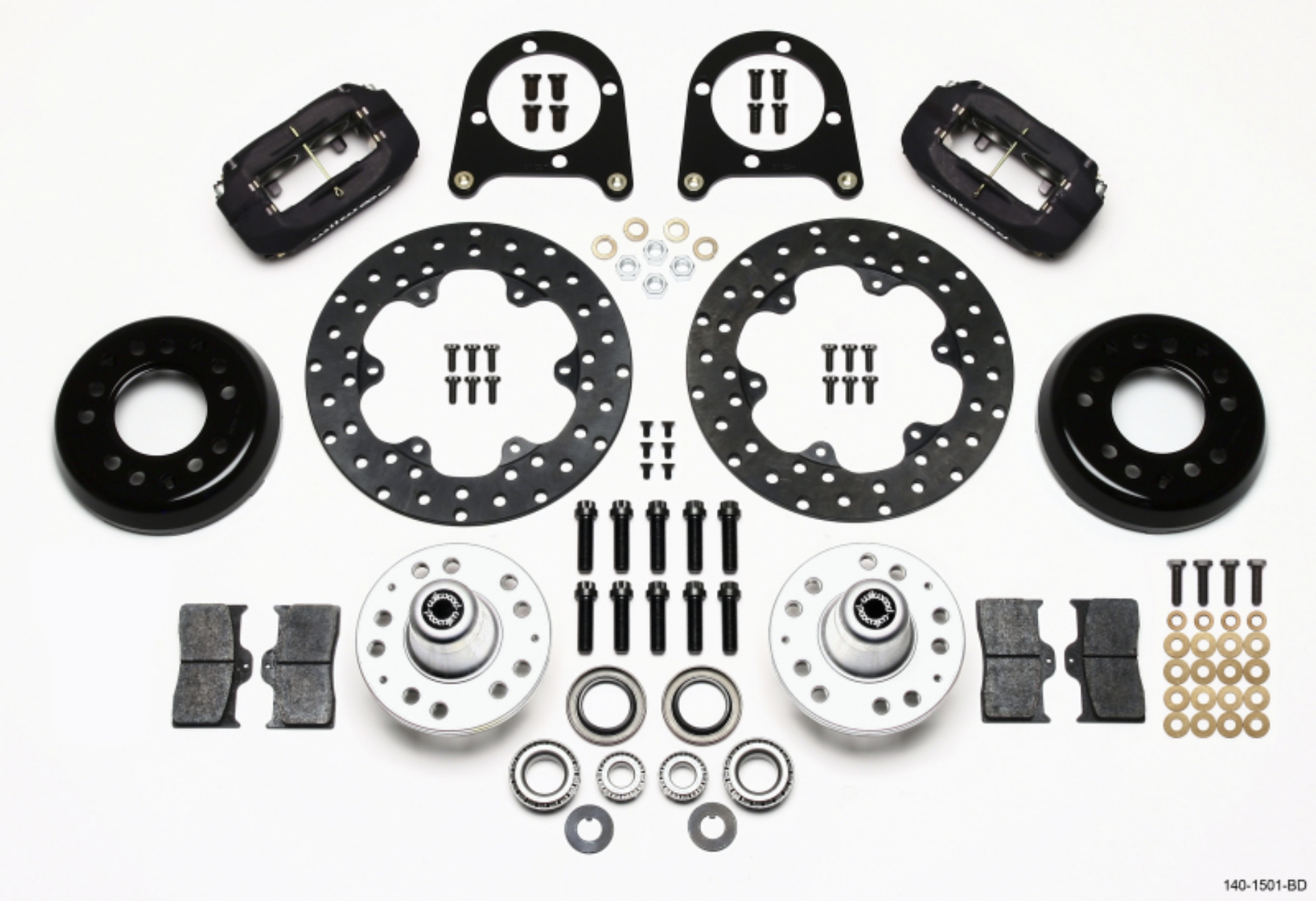 Picture of Wilwood Forged Dynalite Front Drag Kit Drilled Rotor 37-48 Ford Psgr- Car Spindle