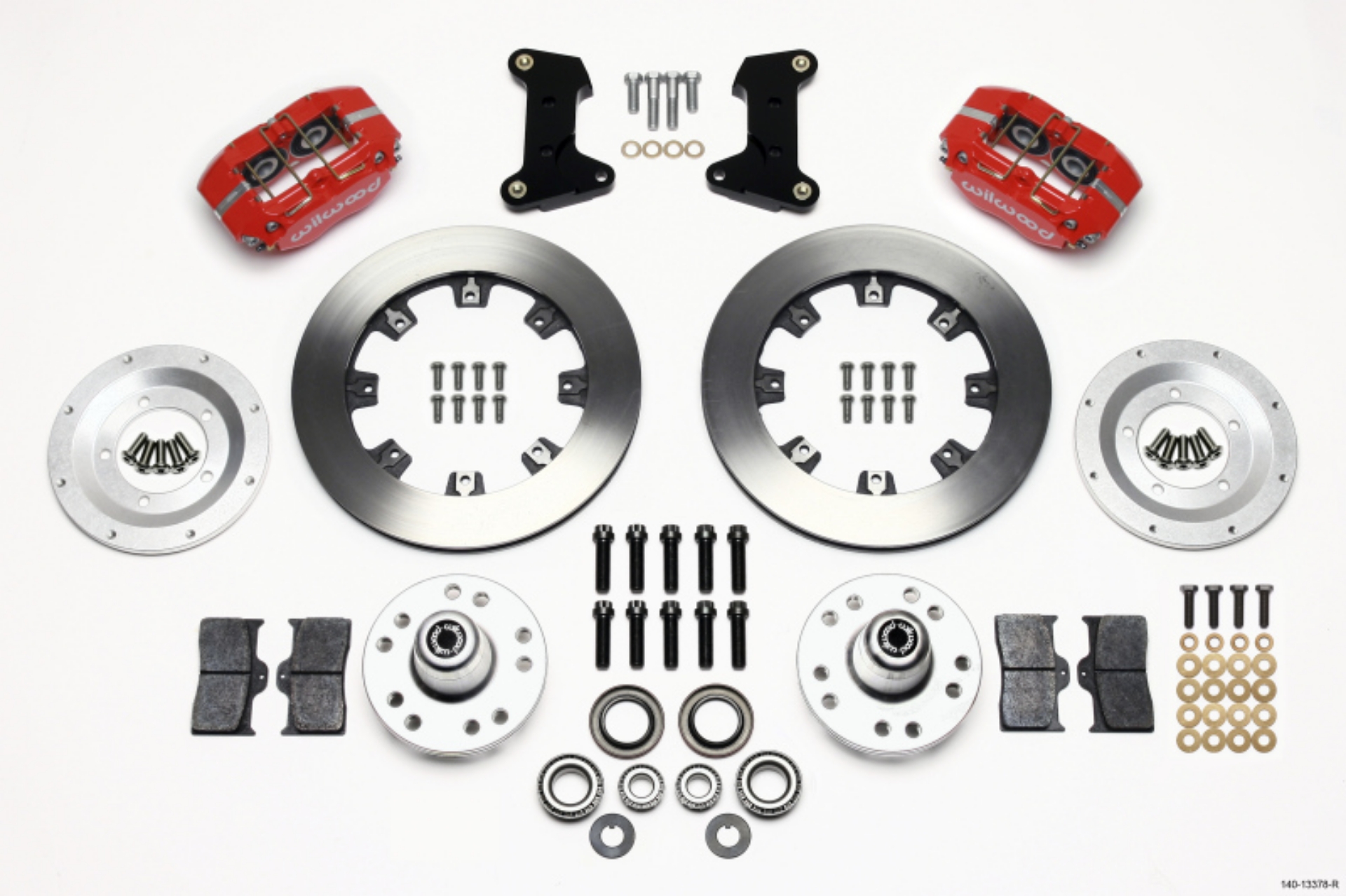 Picture of Wilwood Dynapro Dust-Boot Front Kit 12-19in Red 74-80 Pinto-Mustang II Disc Spindle only