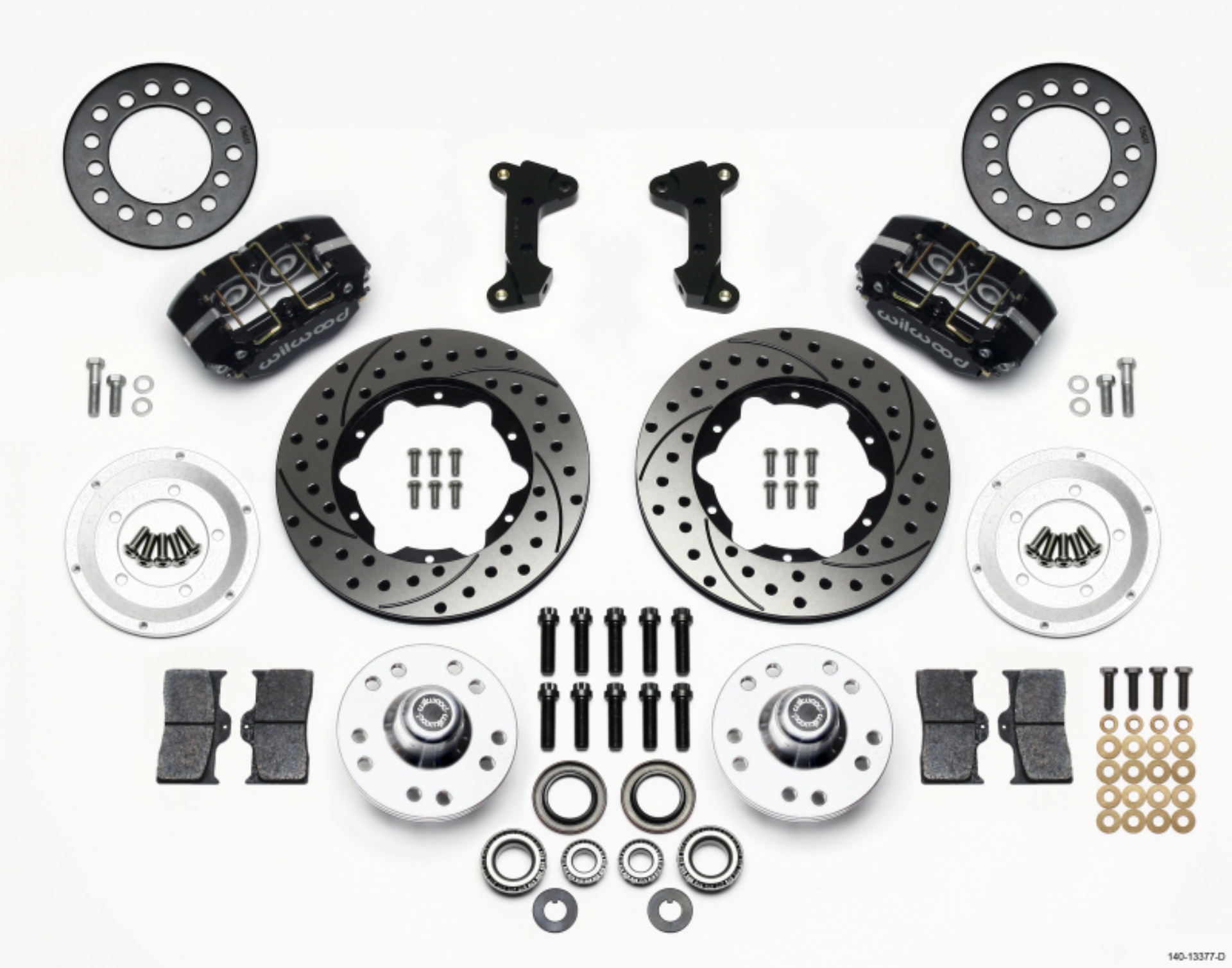 Picture of Wilwood Dynapro Dust-Boot Front Kit 11-00in Drilled 74-80 Pinto-Mustang II Disc Spindle only