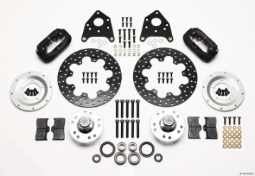Picture of Wilwood Forged Dynalite Front Drag Kit Drilled Rotor 1970-1973 Mustang Disc & Drum Spindle