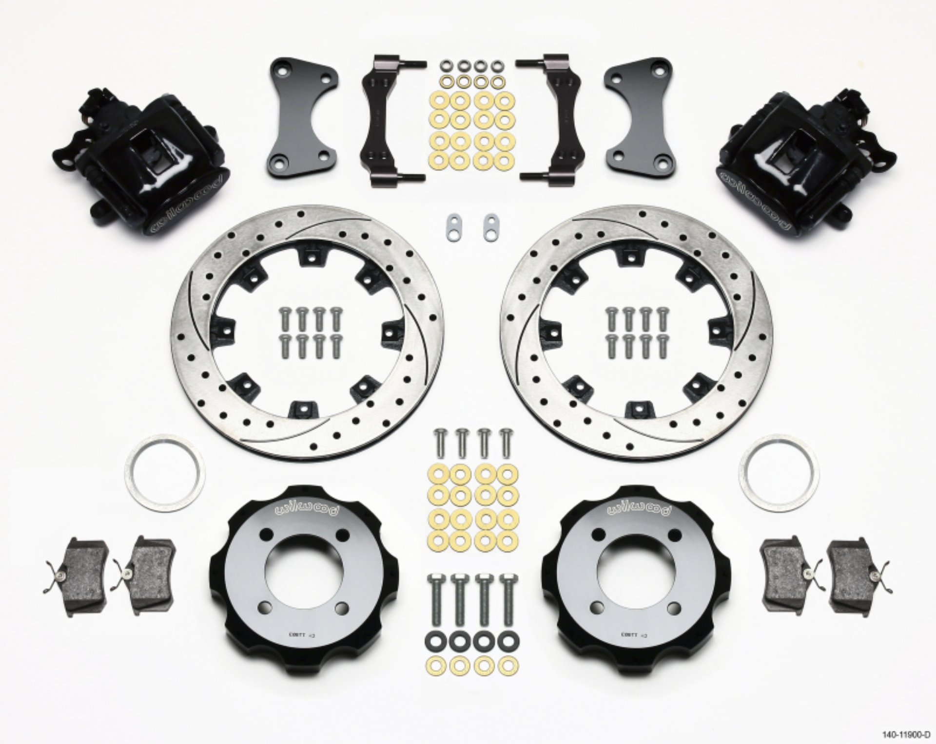 Picture of Wilwood Combination Parking Brake Rear Kit 11-75in Drilled 2011 Fiesta Rear