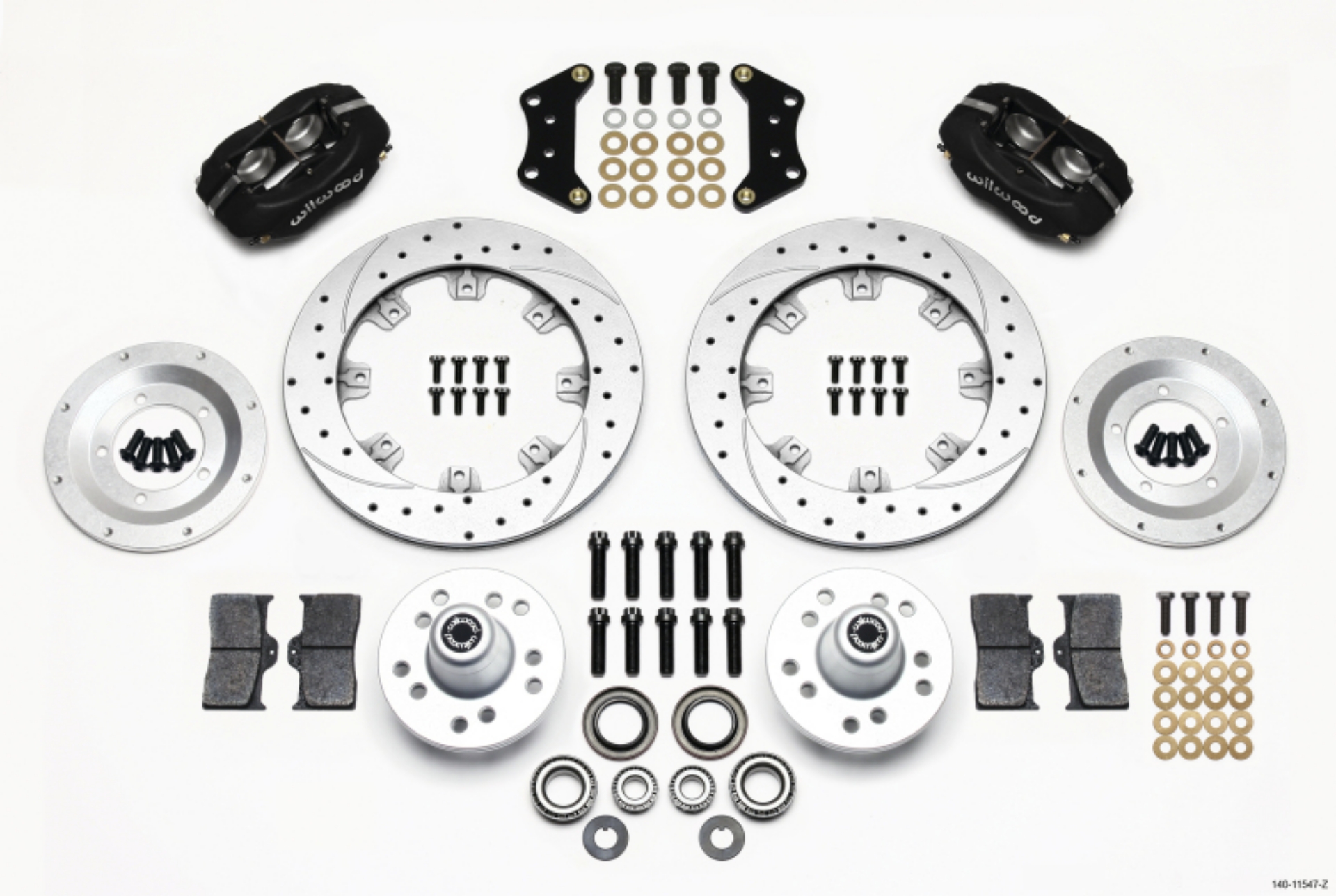 Picture of Wilwood Forged Dynalite Front Kit 12-19in Drill-Zinc Magnum Force Drop Spndle