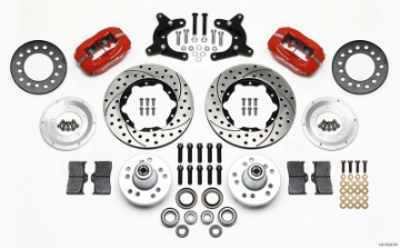 Picture of Wilwood Forged Dynalite Front Kit 11-00in Drilled Red 62-72 CDP A Body - 9in Drum