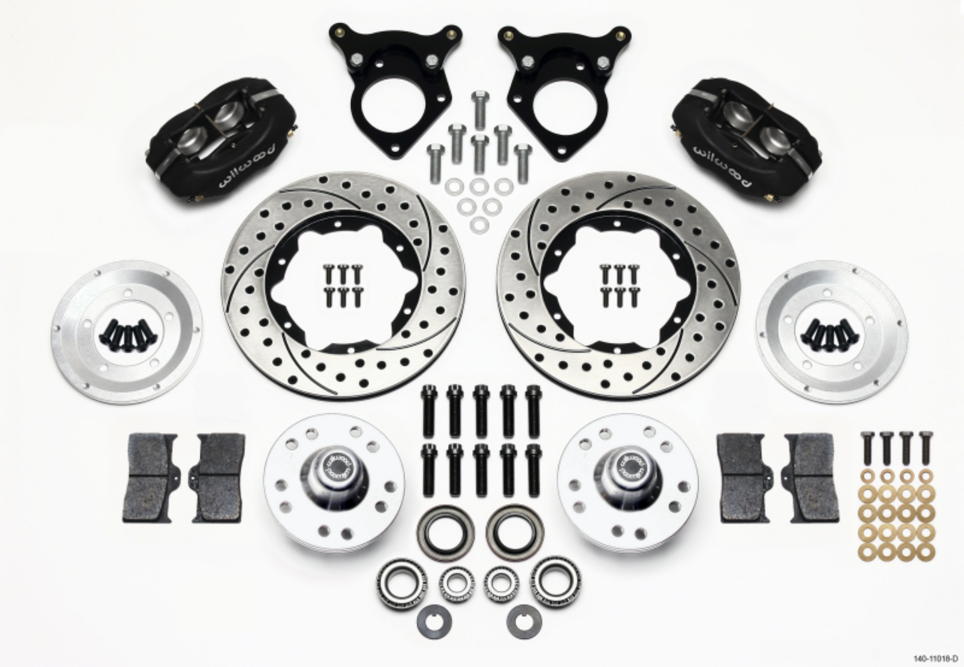Picture of Wilwood Forged Dynalite Front Kit 11-00in Drilled 87-93 Mustang 5 Lug