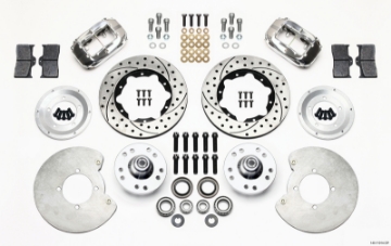 Picture of Wilwood Forged Dynalite Front Kit 11-00in Drill-Polished 37-48 Ford Psgr- 360 Plate Mount