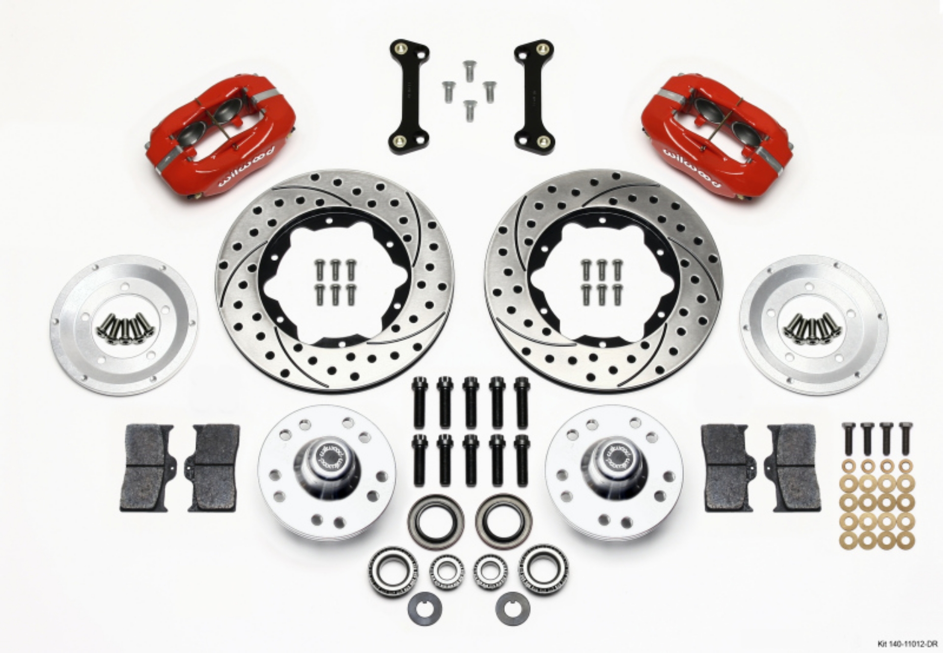 Picture of Wilwood Forged Dynalite Front Kit 11-00in Drilled Red 82-92 Camaro--Firebird