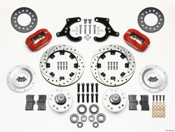 Picture of Wilwood Forged Dynalite Front Kit 11-75in Drilled Red 55-57 Chevy