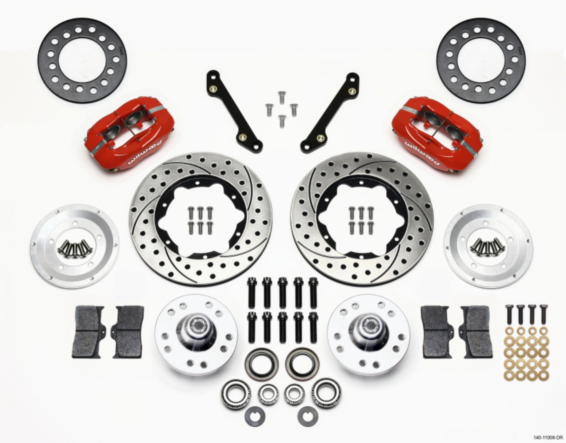 Picture of Wilwood Forged Dynalite Front Kit 11-00in Drilled Red 79-81 Camaro