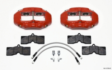 Picture of Wilwood D8-4 Front Caliper Kit Red Corvette C2 - C3 65-82