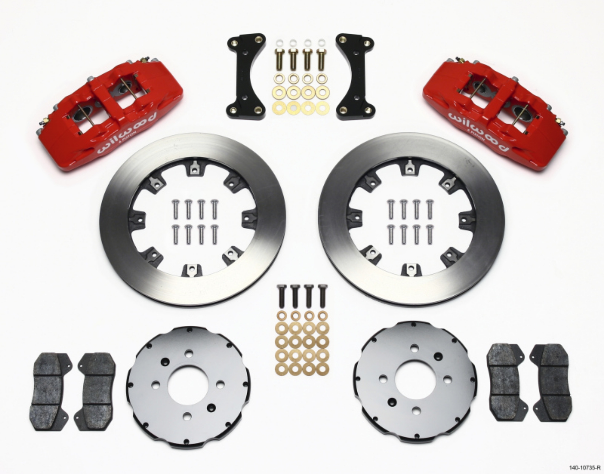 Picture of Wilwood Dynapro 6 Front Hat Kit 12-19in Red 94-01 Honda-Acura w-262mm Disc