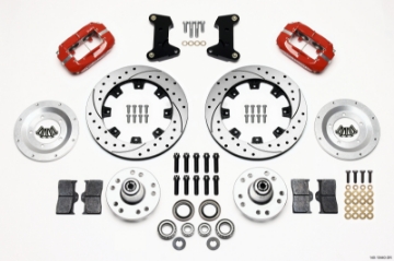 Picture of Wilwood Forged Dynalite Front Kit 12-19in Drilled Red 74-80 Pinto-Mustang II Disc Spindle only