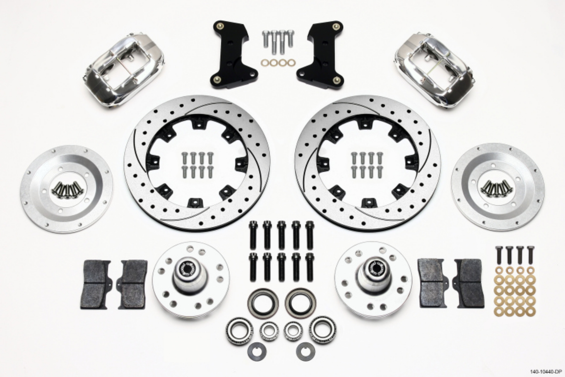 Picture of Wilwood Forged Dynalite Front Kit 12-19in Drilled Polished 74-80 Pinto-Mustang II Disc Spindle only