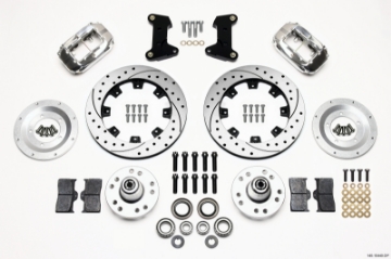 Picture of Wilwood Forged Dynalite Front Kit 12-19in Drilled Polished 74-80 Pinto-Mustang II Disc Spindle only