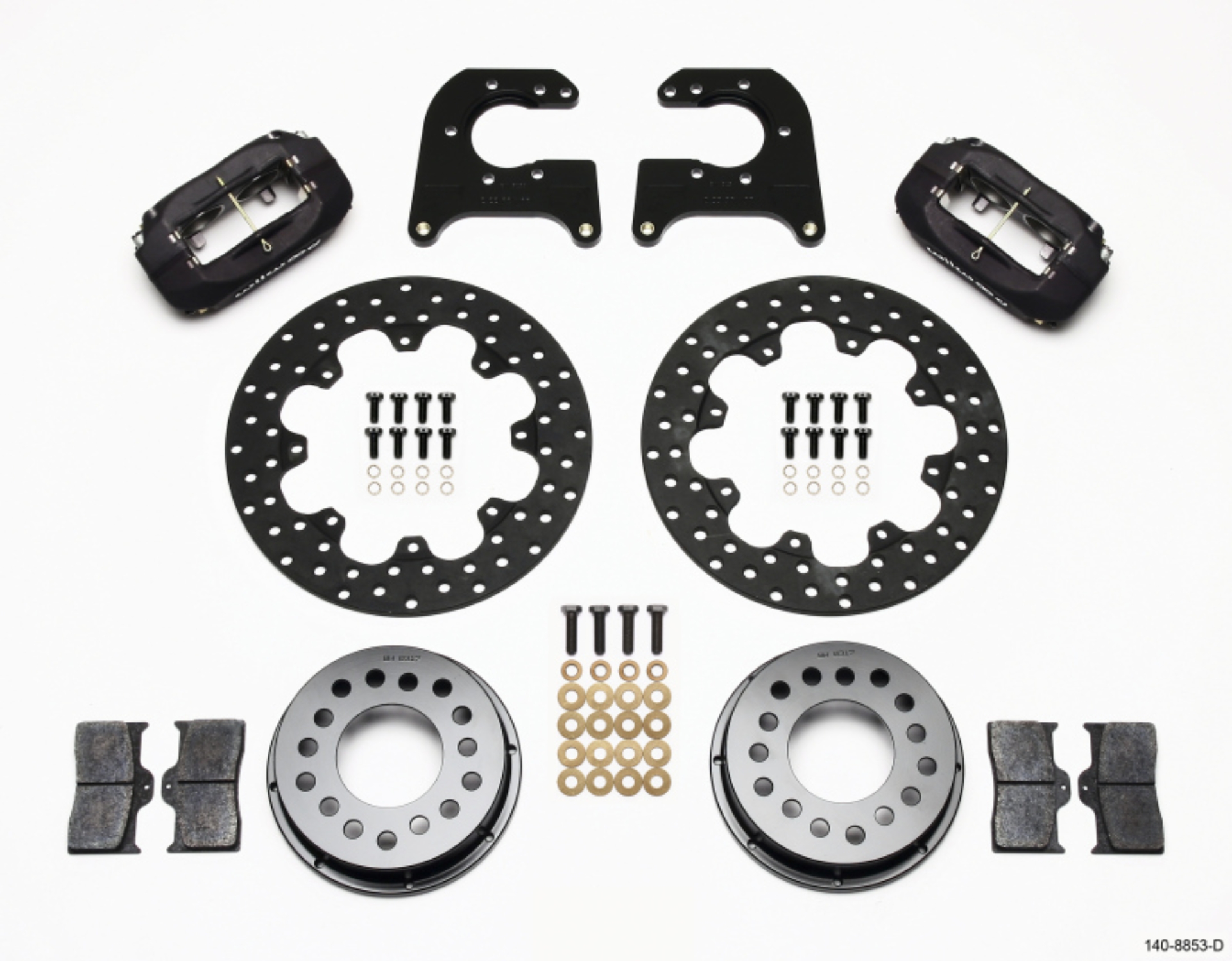 Picture of Wilwood Forged Dynalite Rear Drag Kit Drilled Rotor Mopar-Dana 2-50in Off w-Snap Ring Bearing
