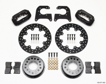 Picture of Wilwood Forged Dynalite Rear Drag Kit Drilled Rotor Chevy 12 Bolt-Spec 3-15in Bearing