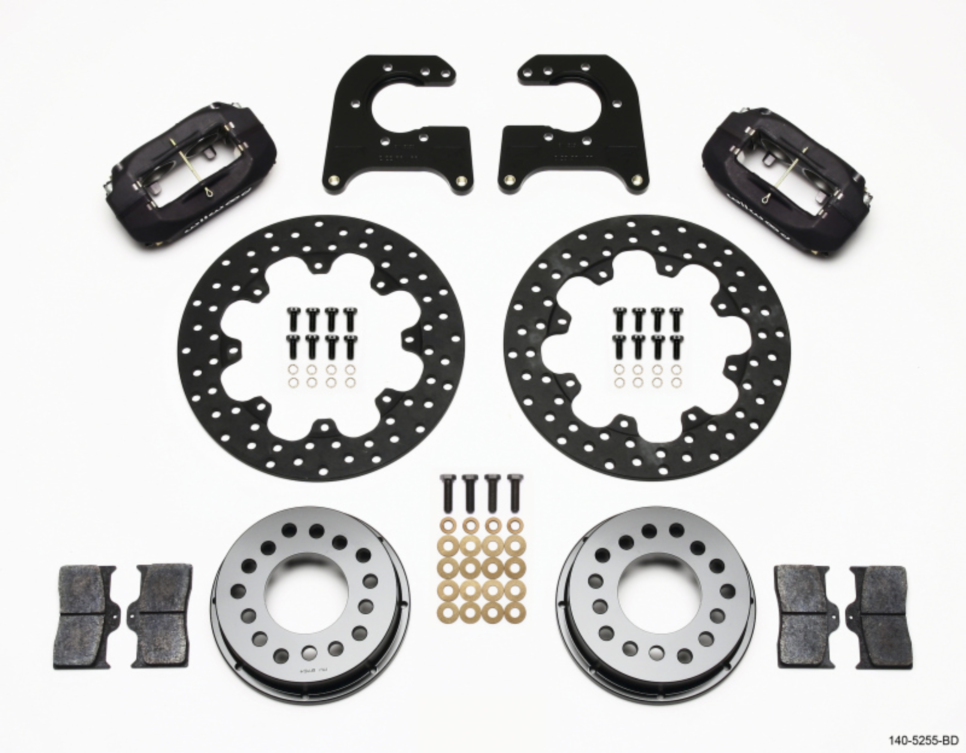 Picture of Wilwood Forged Dynalite Rear Drag Kit Drilled Rotor Mopar-Dana 2-36in Off w-Snap Ring Bearing