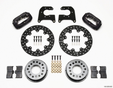 Picture of Wilwood Forged Dynalite Rear Drag Kit Drilled Rotor Mopar-Dana 2-36in Off w-Snap Ring Bearing