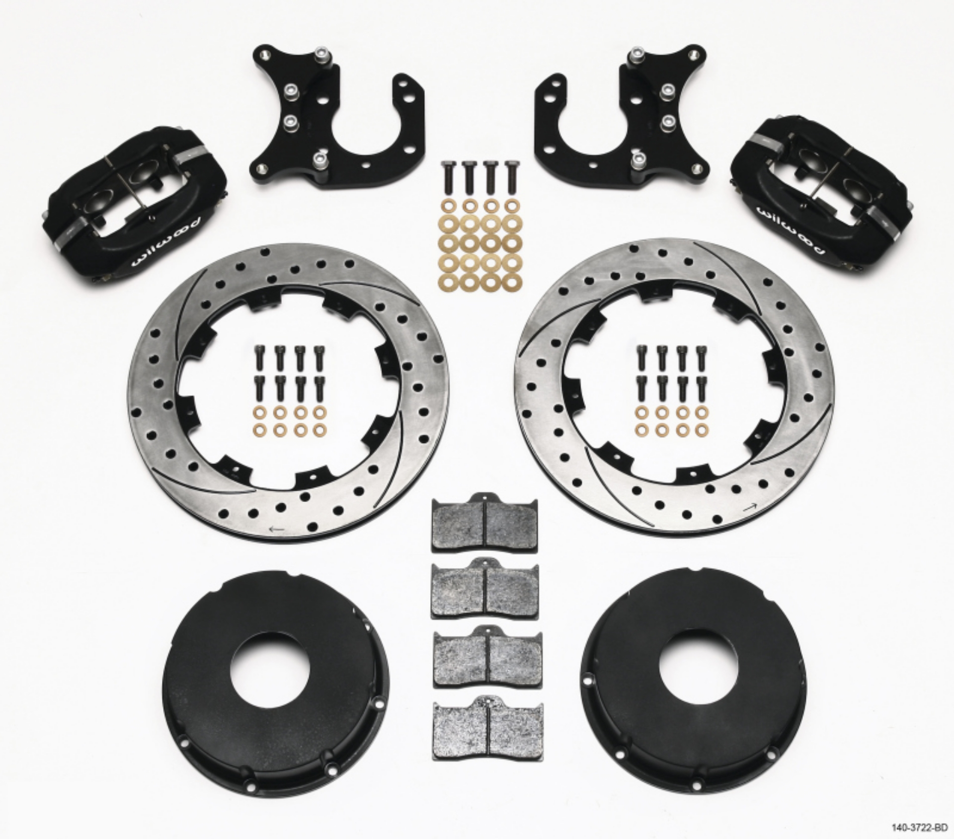 Picture of Wilwood Forged Dynalite P-S Rear Kit Drilled Rotor Big Ford 2-36in Offset Currie Blank