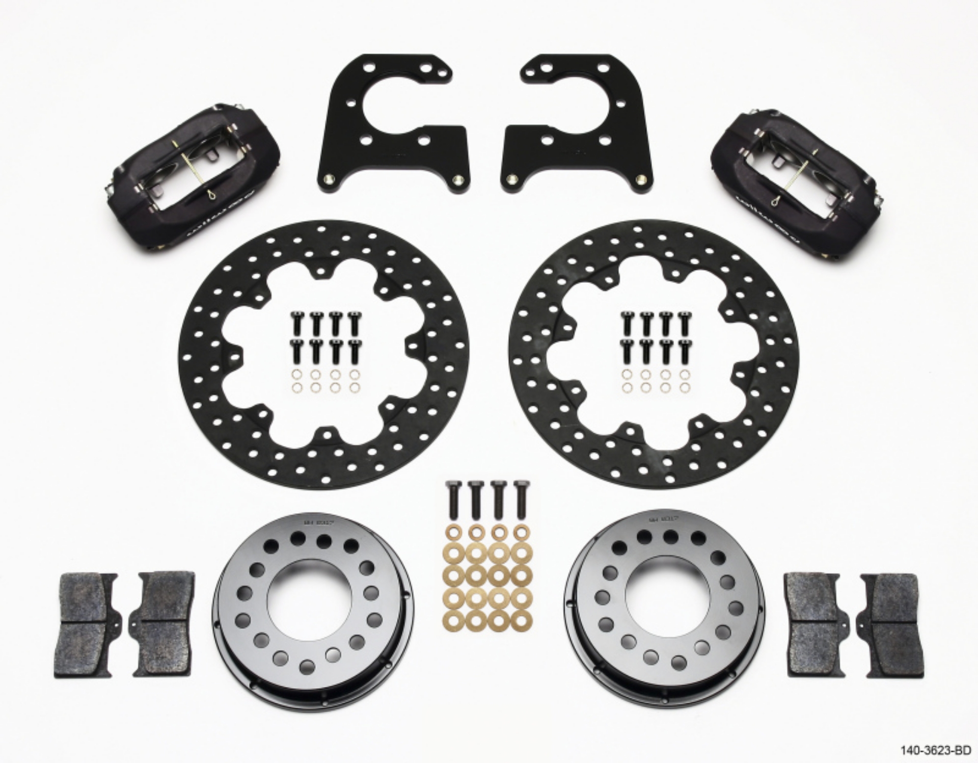 Picture of Wilwood Forged Dynalite Rear Drag Kit Drilled Rotor Big Ford 2-50in Offset