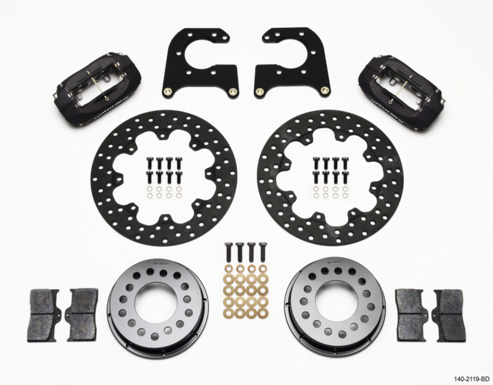 Picture of Wilwood Forged Dynalite Rear Drag Kit Drilled Rotor New Big Ford 2-50in Offset
