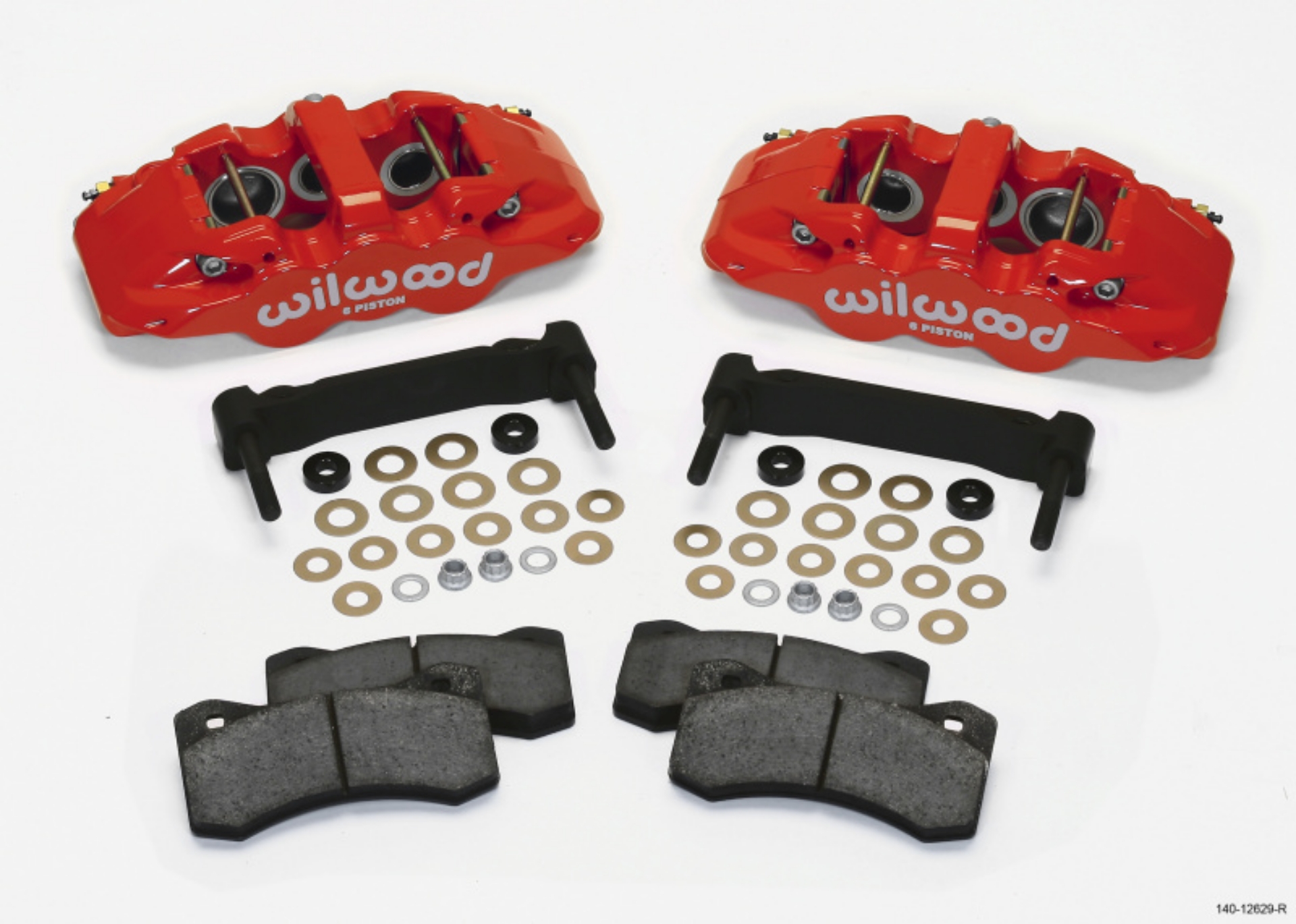 Picture of Wilwood AERO6 Front Caliper & Bracket Kit - Red 97-13 C5-C6 Corvette w- OEM HD-Z51 Rotors