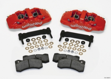 Picture of Wilwood AERO6 Front Caliper & Bracket Kit - Red 97-13 C5-C6 Corvette w- OEM HD-Z51 Rotors