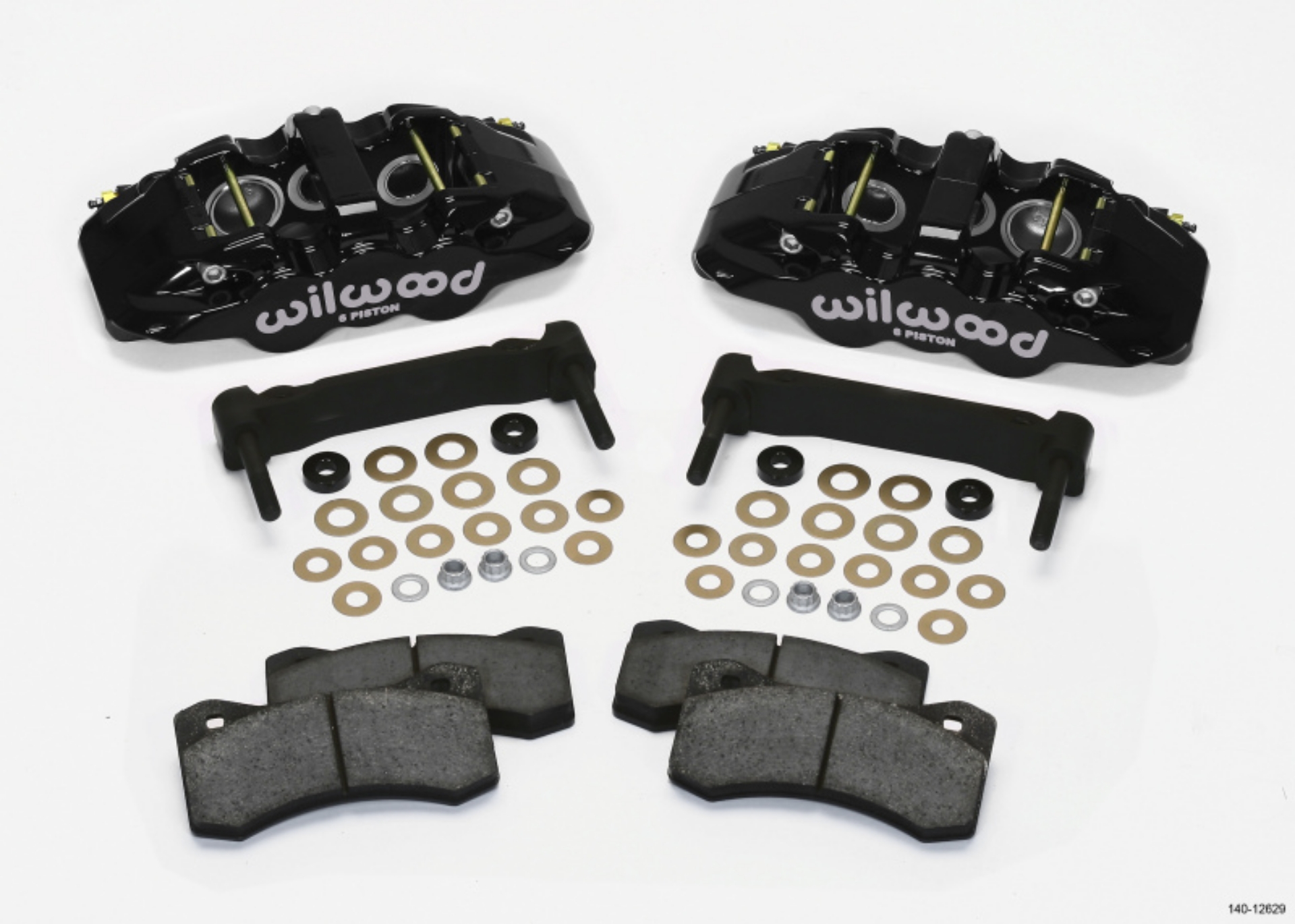 Picture of Wilwood AERO6 Front Caliper & Bracket Kit - Black 97-13 C5-C6 Corvette w- OEM HD-Z51 Rotors