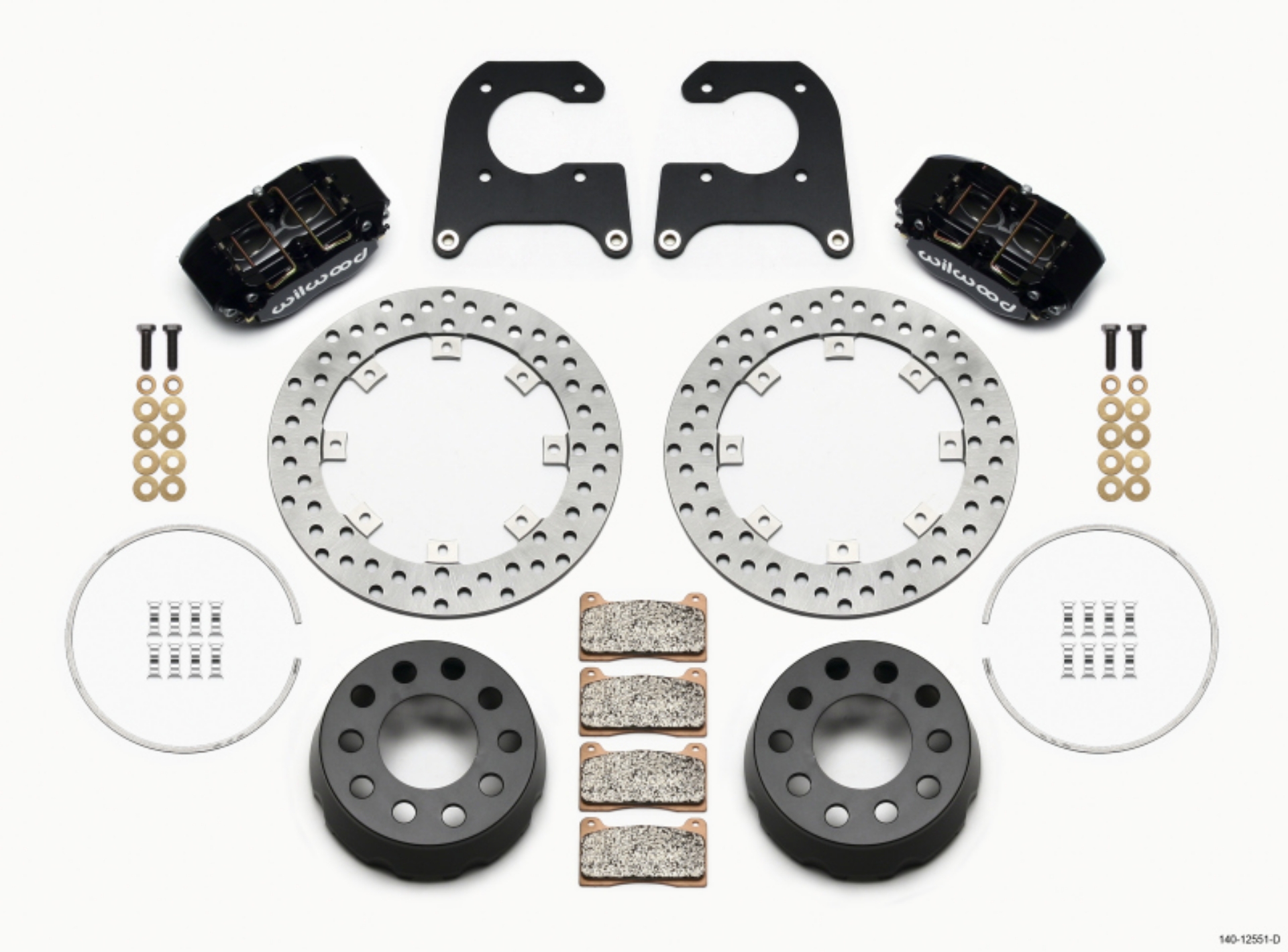 Picture of Wilwood Dynapro Lug Mount Single Rear Dynamic Kit SA Drilled M-W-Lamb Ends -690in Studs