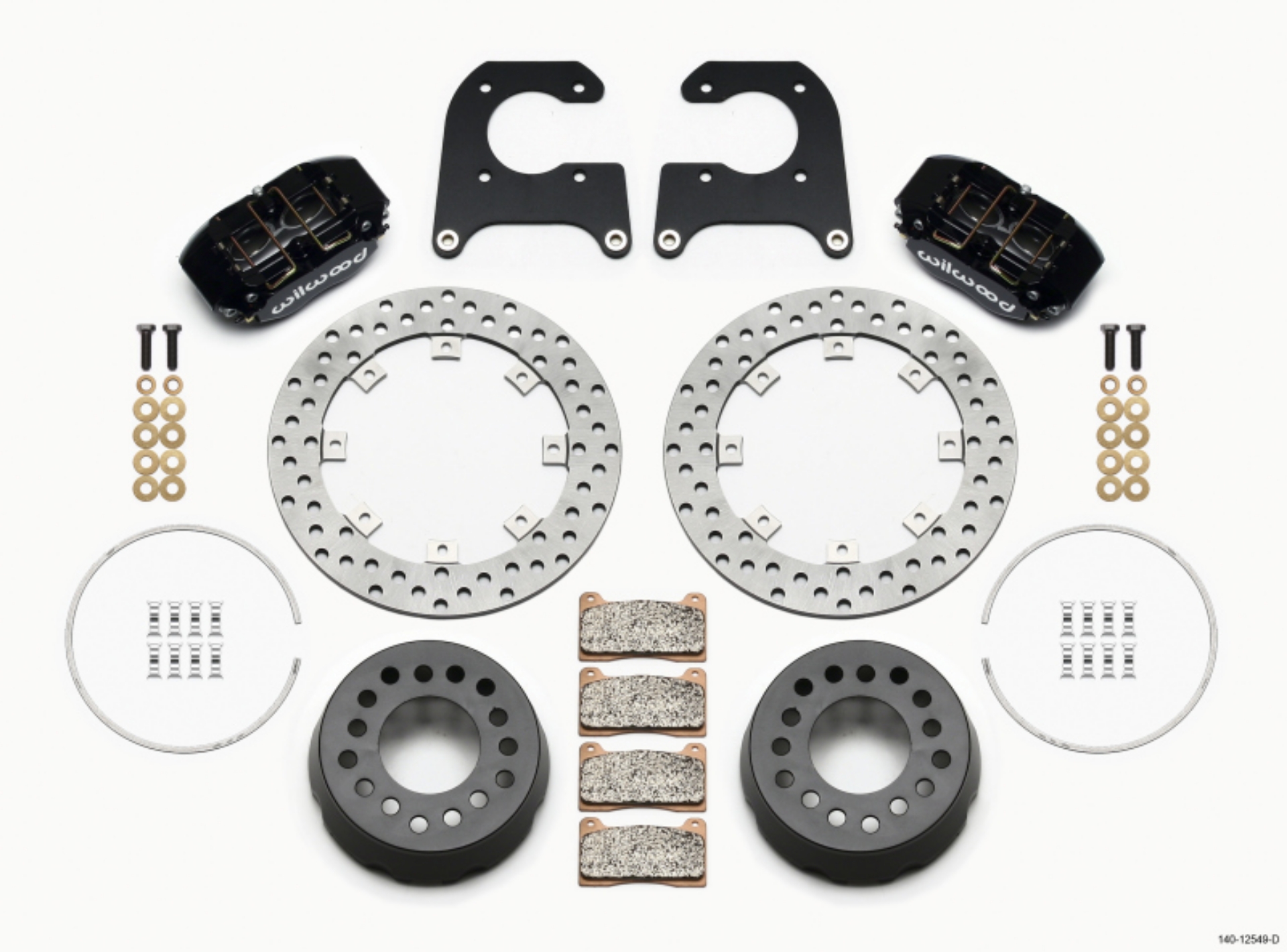 Picture of Wilwood Dynapro Lug Mount Single Rear Dynamic Kit SA Drilled M-W-Lamb Ends 1-2in Studs