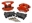 Picture of Wilwood D154 Front Caliper Kit - Red 1-62 - 1-62in Piston 1-04in Rotor