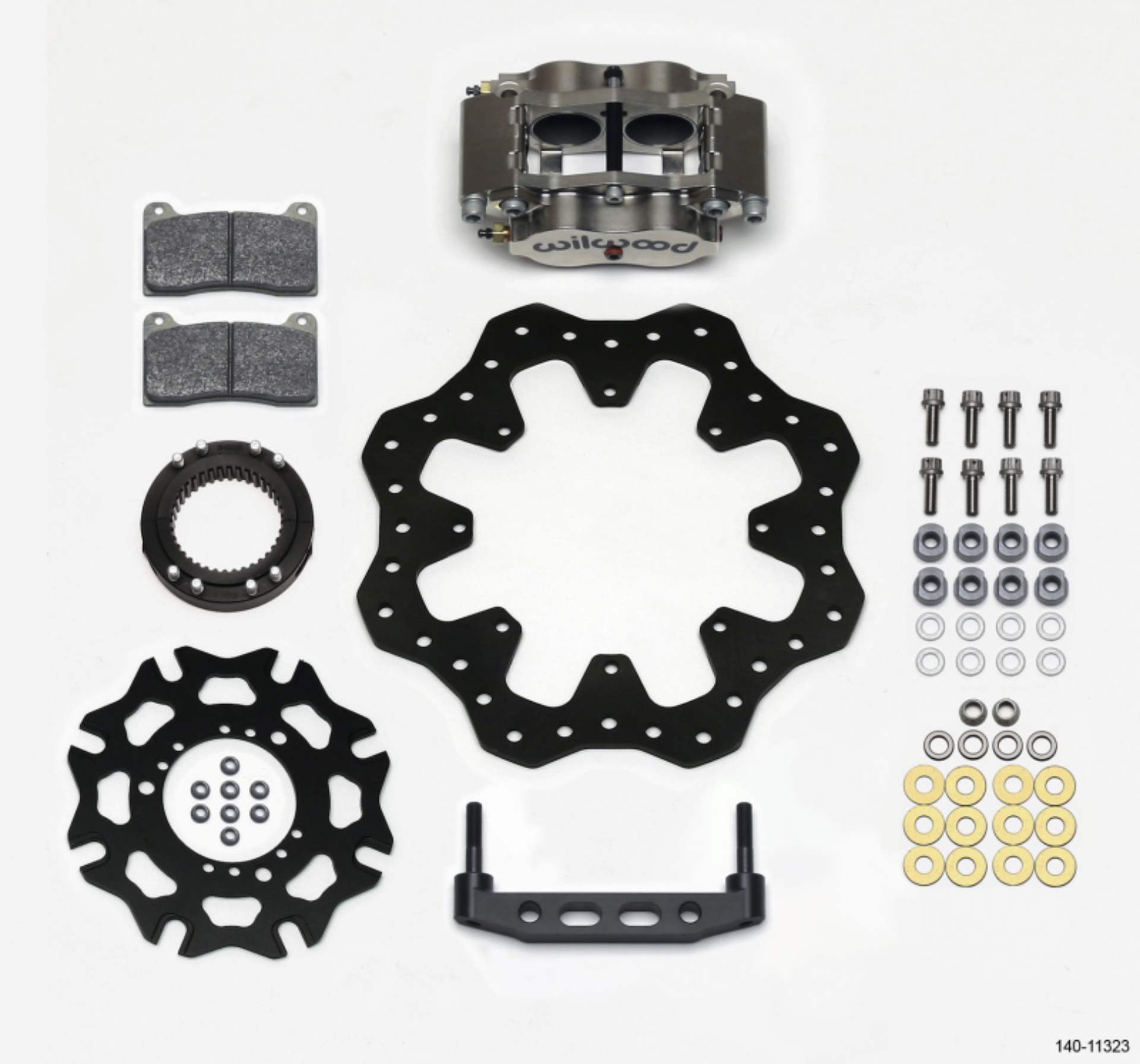 Picture of Wilwood Billet Narrow Dynalite Radial Mount Rear Inboard Sprint Kit 11-75in Scalloped Rotor