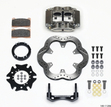Picture of Wilwood Billet Narrow Dynalite Radial Mount Rear Inboard Sprint Kit 10-50in SuperAlloy Vented Rotor
