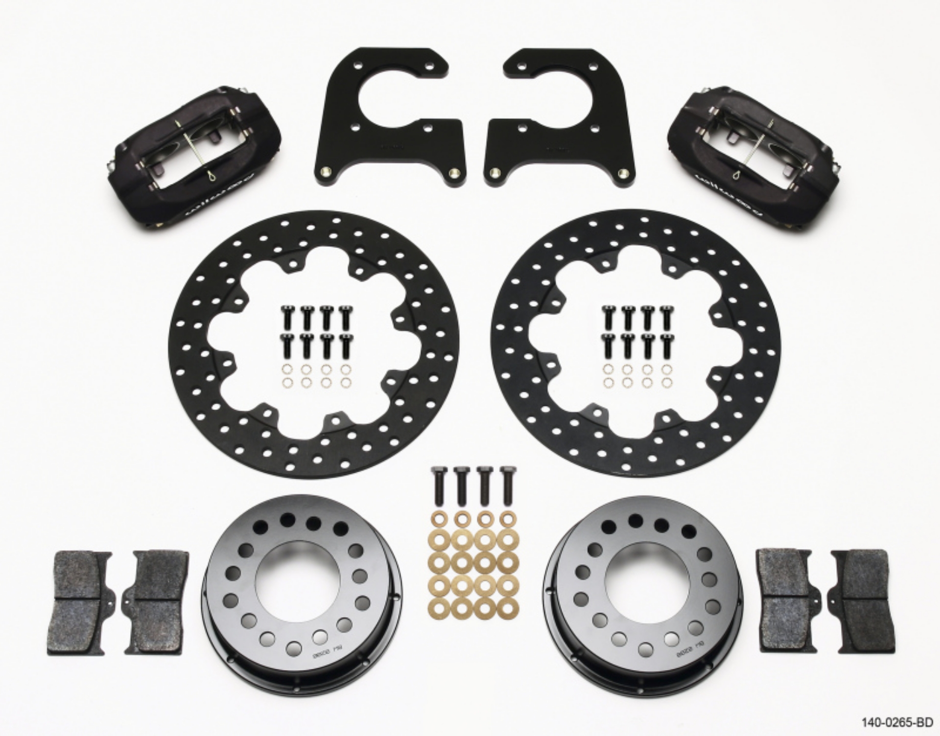 Picture of Wilwood Forged Dynalite Rear Drag Kit Drilled Rotor M-W - Lamb Ends 1-2in Studs