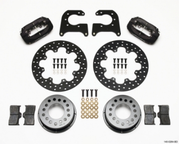 Picture of Wilwood Forged Dynalite Rear Drag Kit Drilled Rotor 58-64 Olds-Pontiac 1-2in Studs