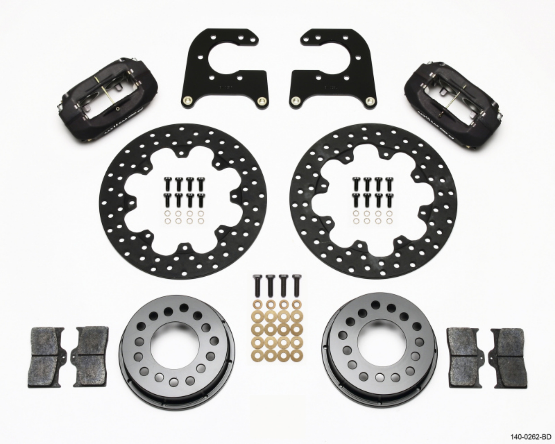 Picture of Wilwood Forged Dynalite Rear Drag Kit Drilled Rotor Small Ford 2-66in Offset