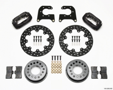 Picture of Wilwood Forged Dynalite Rear Drag Kit Drilled Rotor Small Ford 2-66in Offset