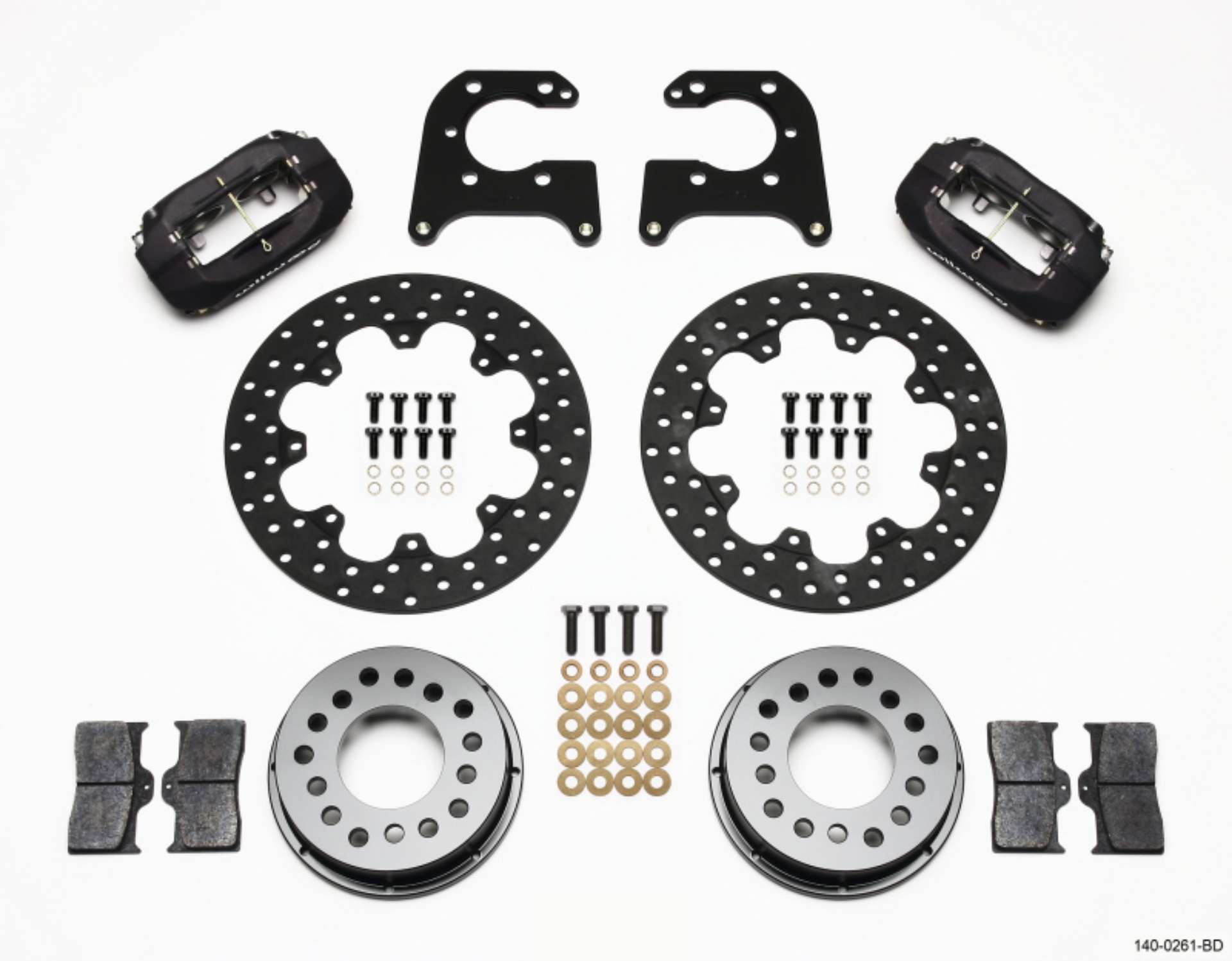 Picture of Wilwood Forged Dynalite Rear Drag Kit Drilled Rotor Big Ford 2-36in Offset