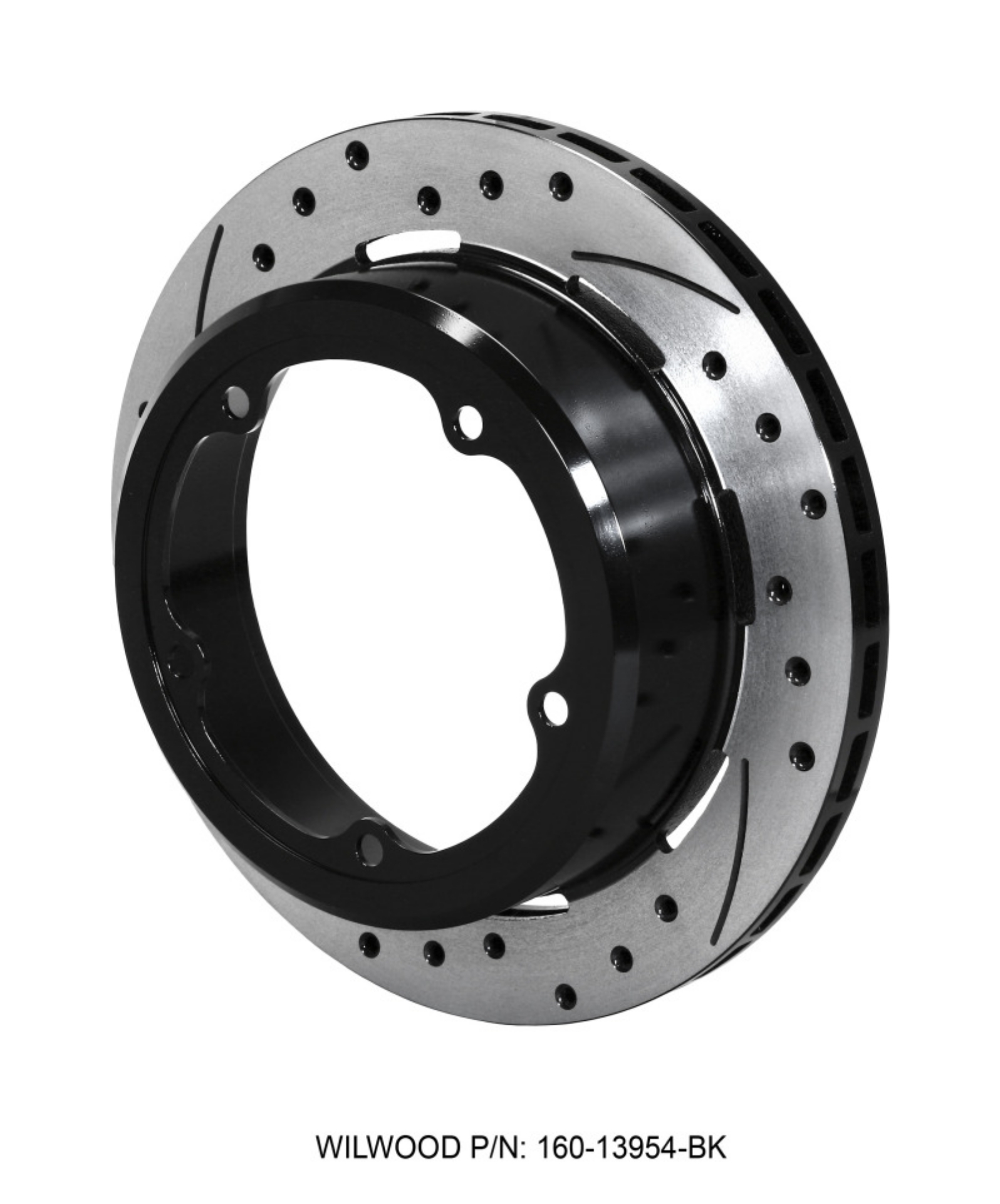 Picture of Wilwood Rotor-1-91in Offset-SRP-BLK-Drill-RH 11-00 x -810 - 5 x 5-75in Floater