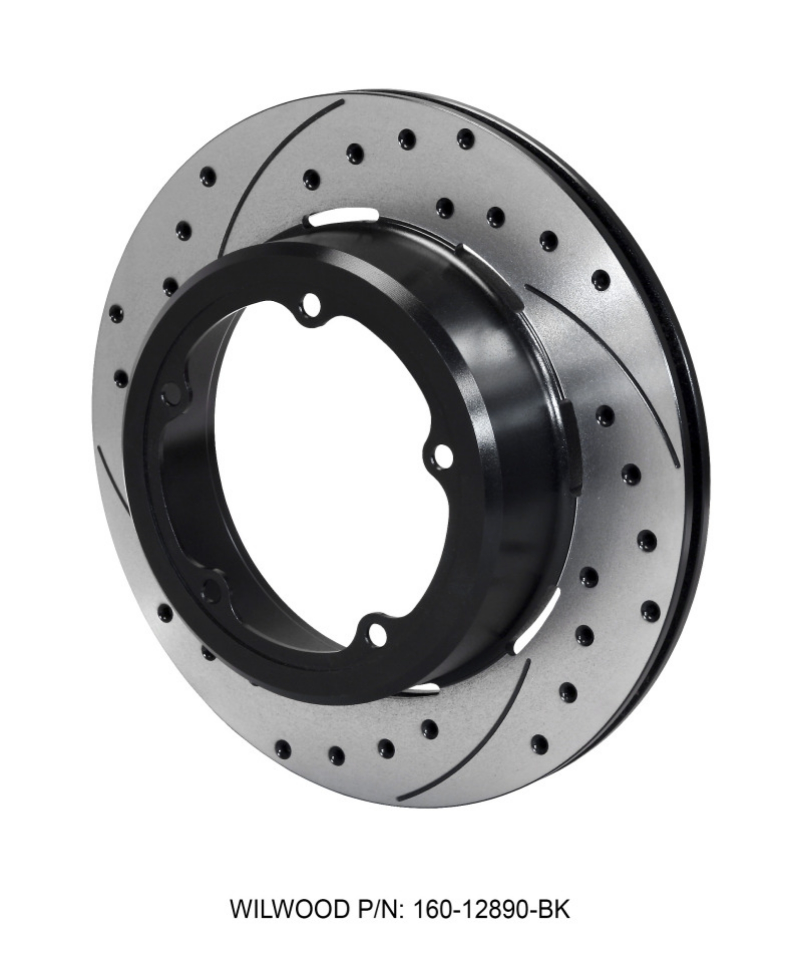 Picture of Wilwood Rotor-1-91in Offset-SRP-BLK-Drill-RH 12-19 x -810 - 5 x 5-75in Floater