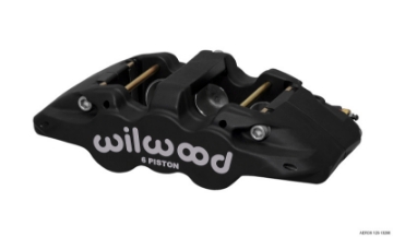 Picture of Wilwood Caliper-Aero6-L-H - Black Anodize 1-75-1-38-1-38in Pistons 1-25in Disc