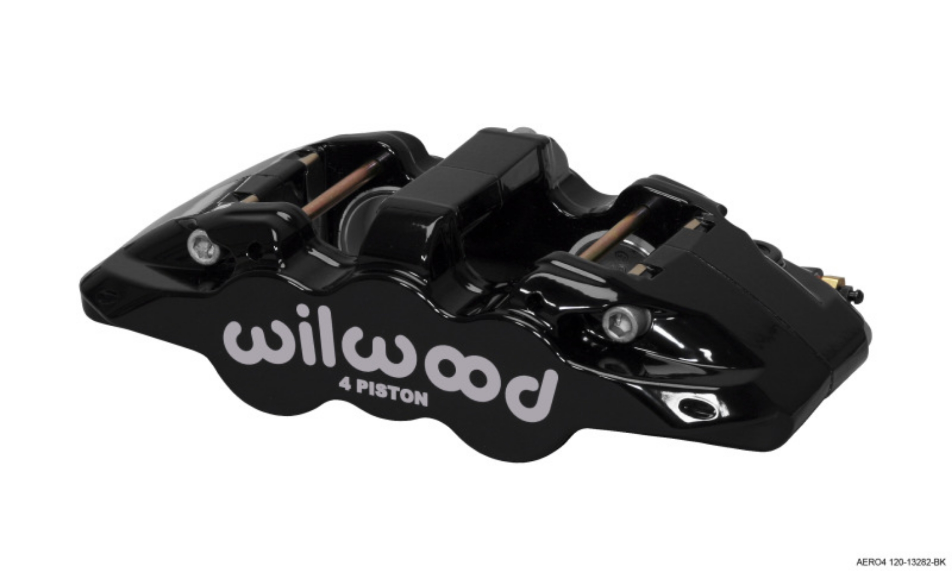 Picture of Wilwood Caliper-Aero4-L-H - Black 1-62-1-38in Pistons 1-25in Disc