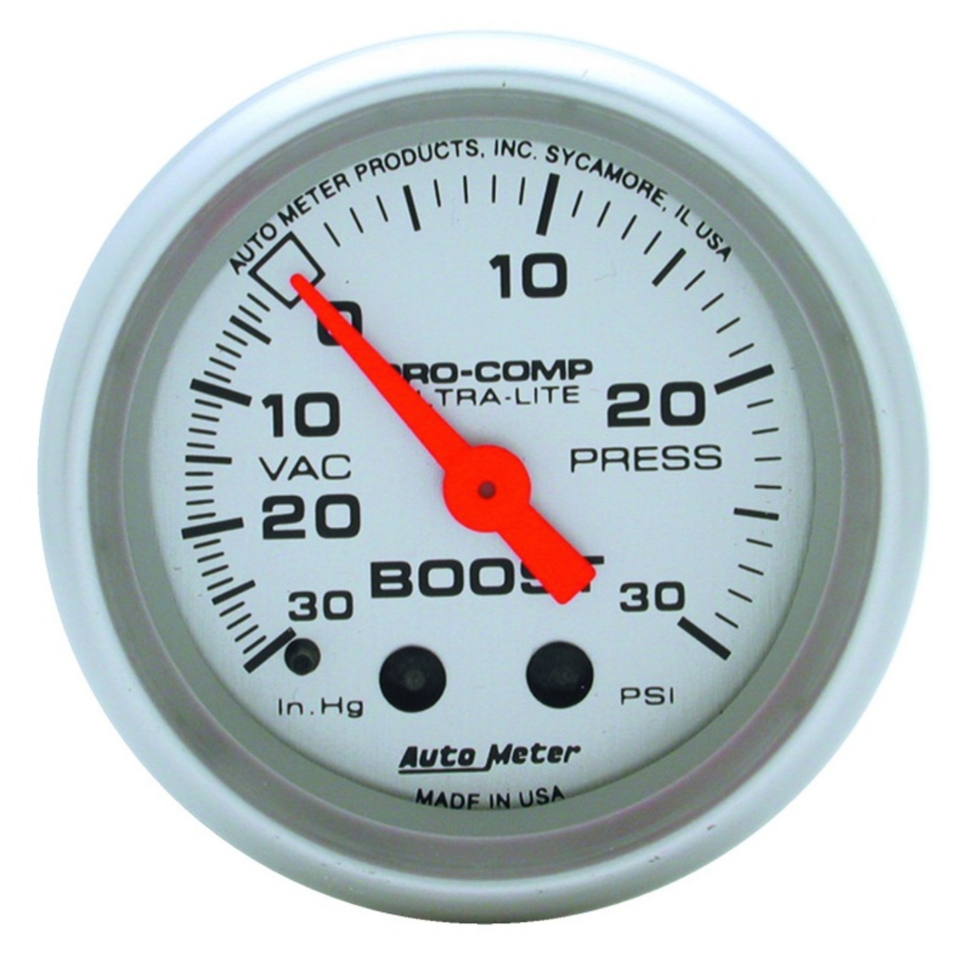 Picture of Autometer Ultra-Lite 52mm 30 PSI Mechanical Boost Gauge