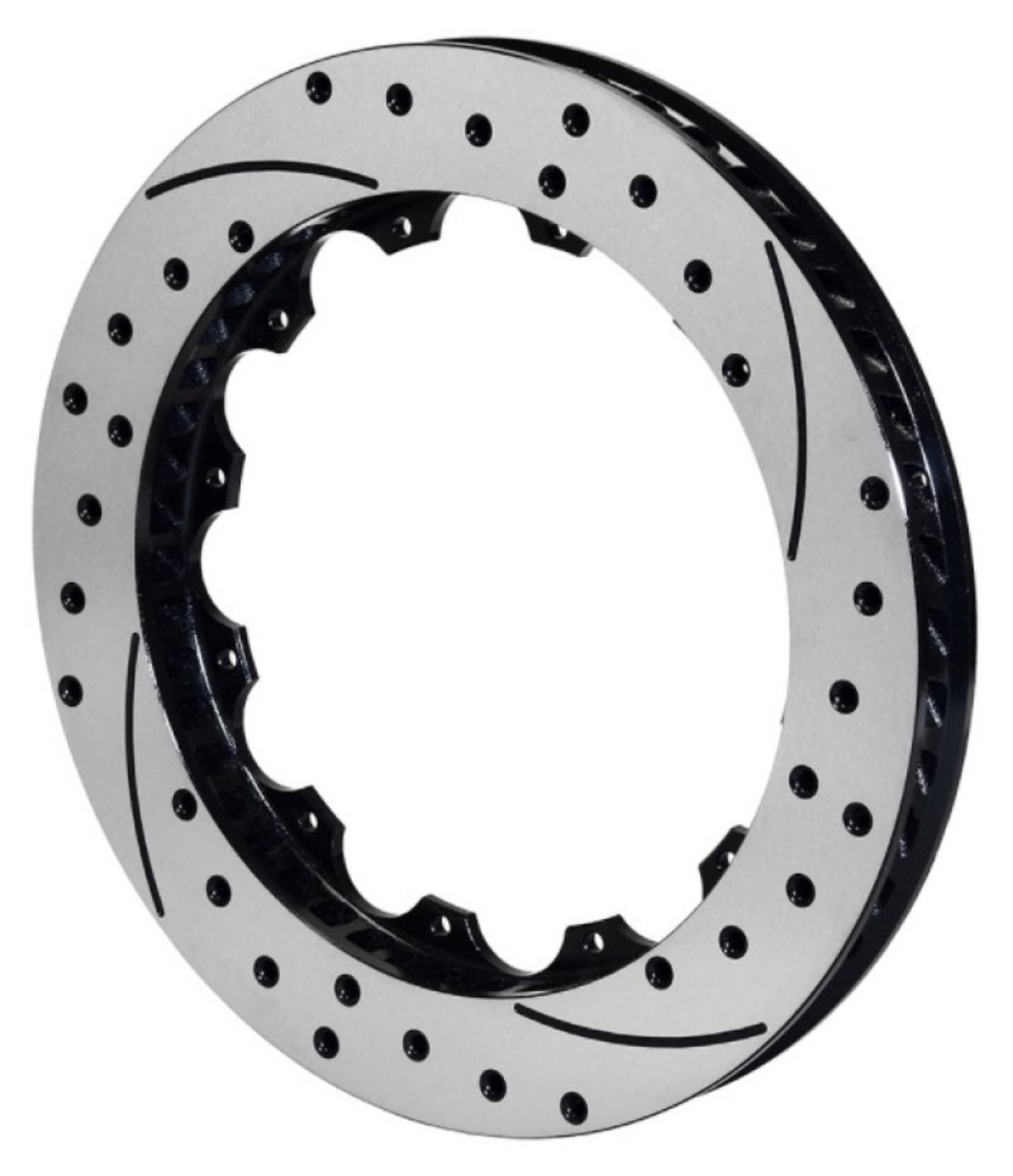 Picture of Wilwood Rotor-SV-SRP 72 Iron-LH-Drill-BLK 14-25 x 1-25 - 12 on 9-19in