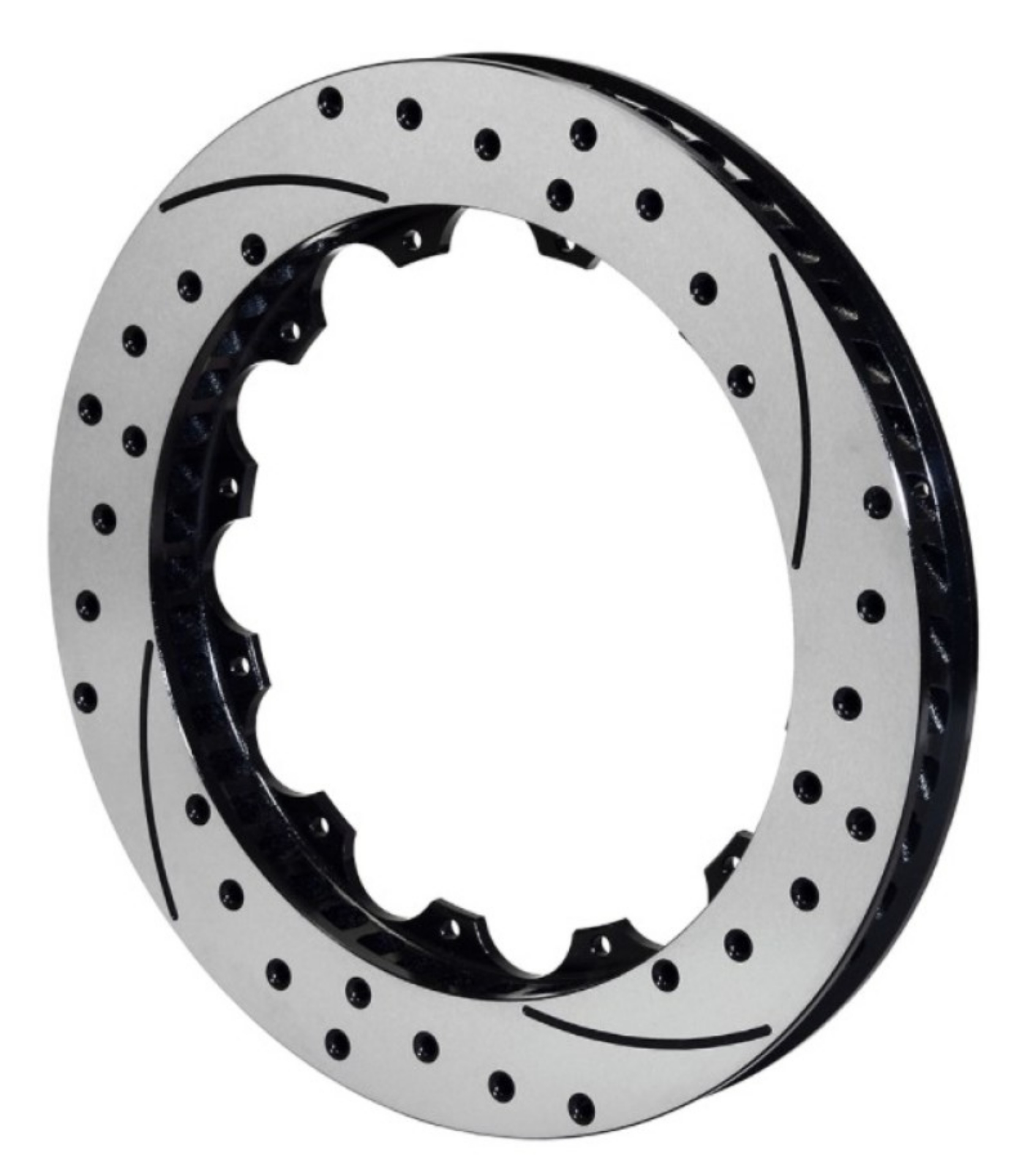 Picture of Wilwood Rotor-SV-SRP 72 Iron-LH-Drill-BLK 14-25 x 1-25 - 12 on 8-75in