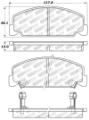 Picture of StopTech Performance 93-00 Honda Civic DX w- Rr Drum Brakes Front Brake Pads