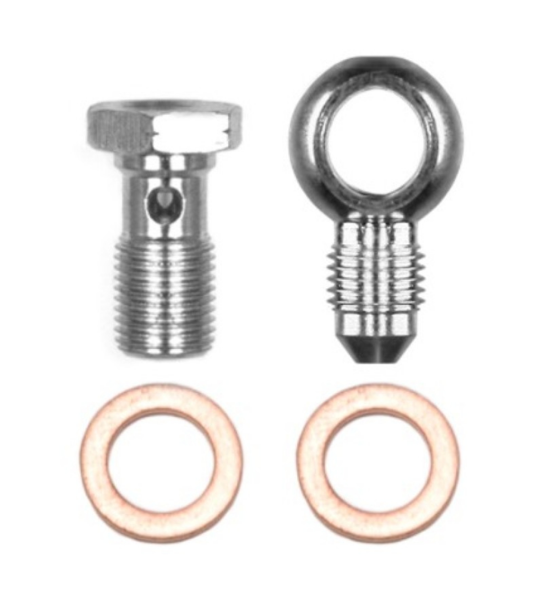 Picture of Wilwood Banjo Fitting Kit -3 male to 10mm-1-00 Banjo Bolt & Crush Washers 1 qty