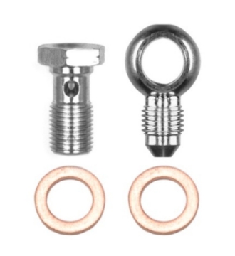 Picture of Wilwood Banjo Fitting Kit -3 male to 10mm-1-00 Banjo Bolt & Crush Washers 1 qty