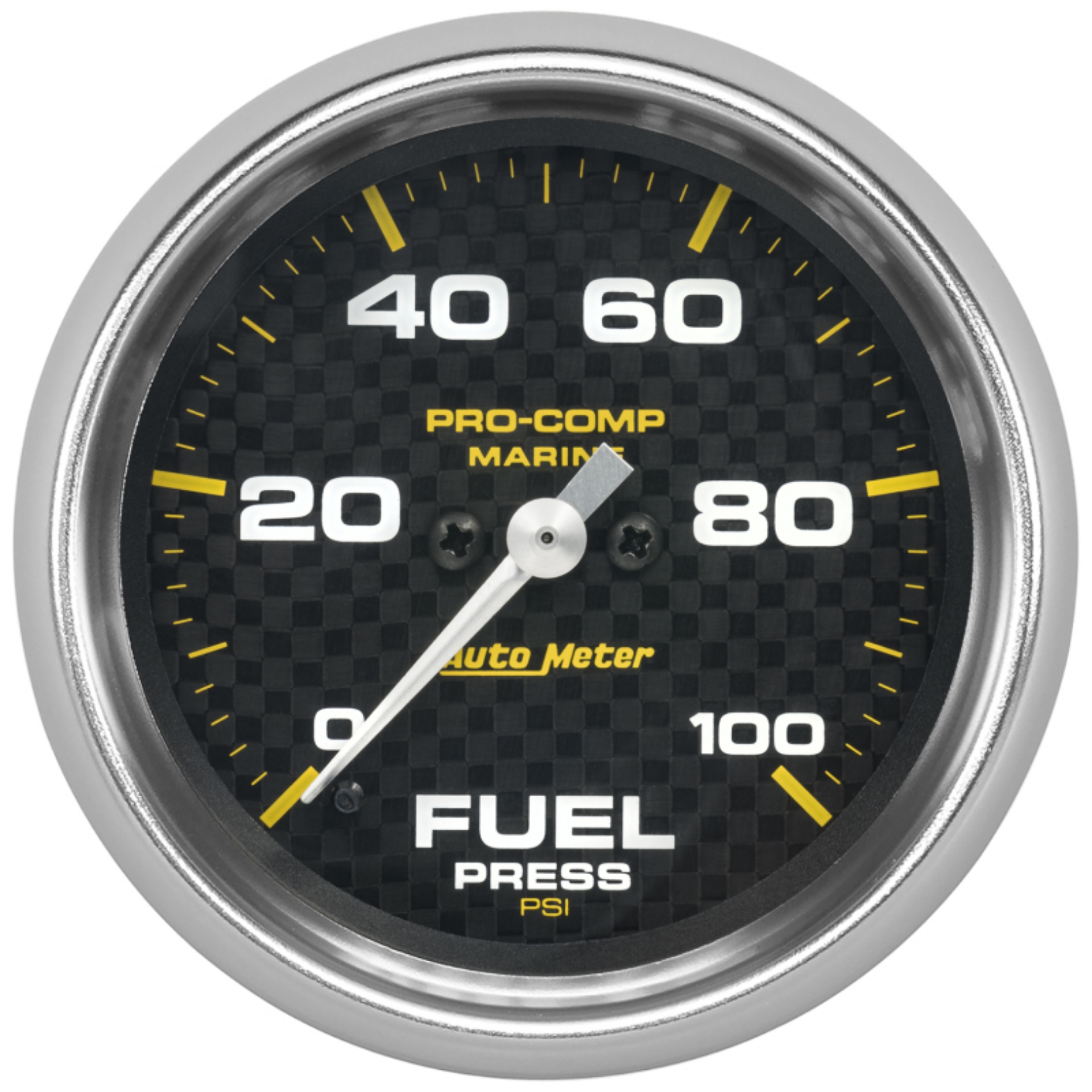 Picture of Autometer Marine Carbon Fiber 2-5-8in 100 PSI Digital Stepper Motor Fuel Pressure Gauge