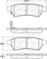 Picture of StopTech 05-18 Nissan Frontier Street Performance Rear Brake Pads