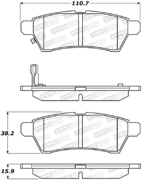 Picture of StopTech 05-18 Nissan Frontier Street Performance Rear Brake Pads